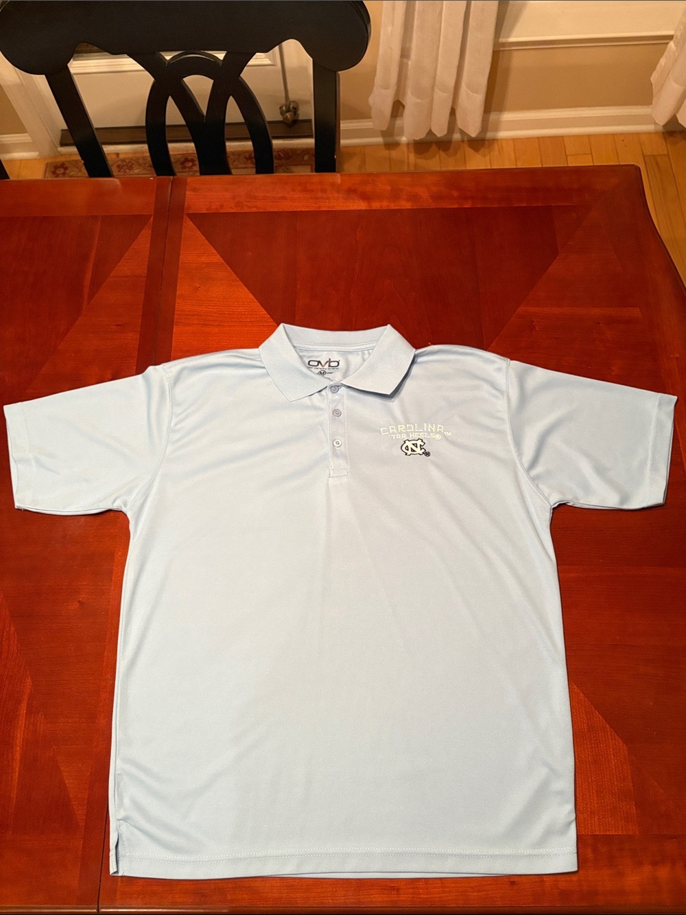 Men’s UNC Carolina Light Blue Performance Polo Shirt Sz M